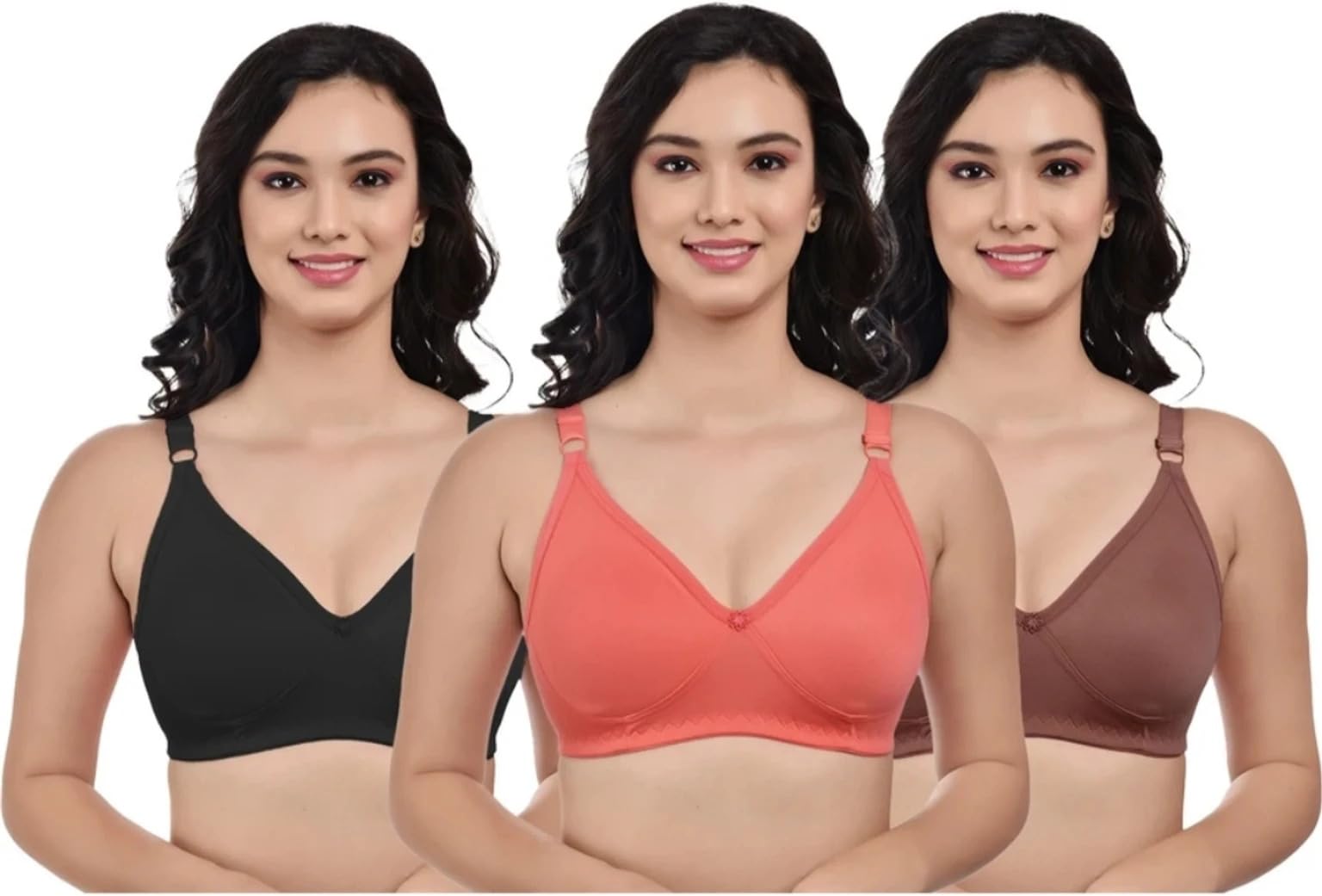 Urban MoscowWorld Women’s Non-Padded C Cup Bra Set of 3 – Full Coverage Everyday Comfort Bras, Soft Breathable Fabric-picture-32