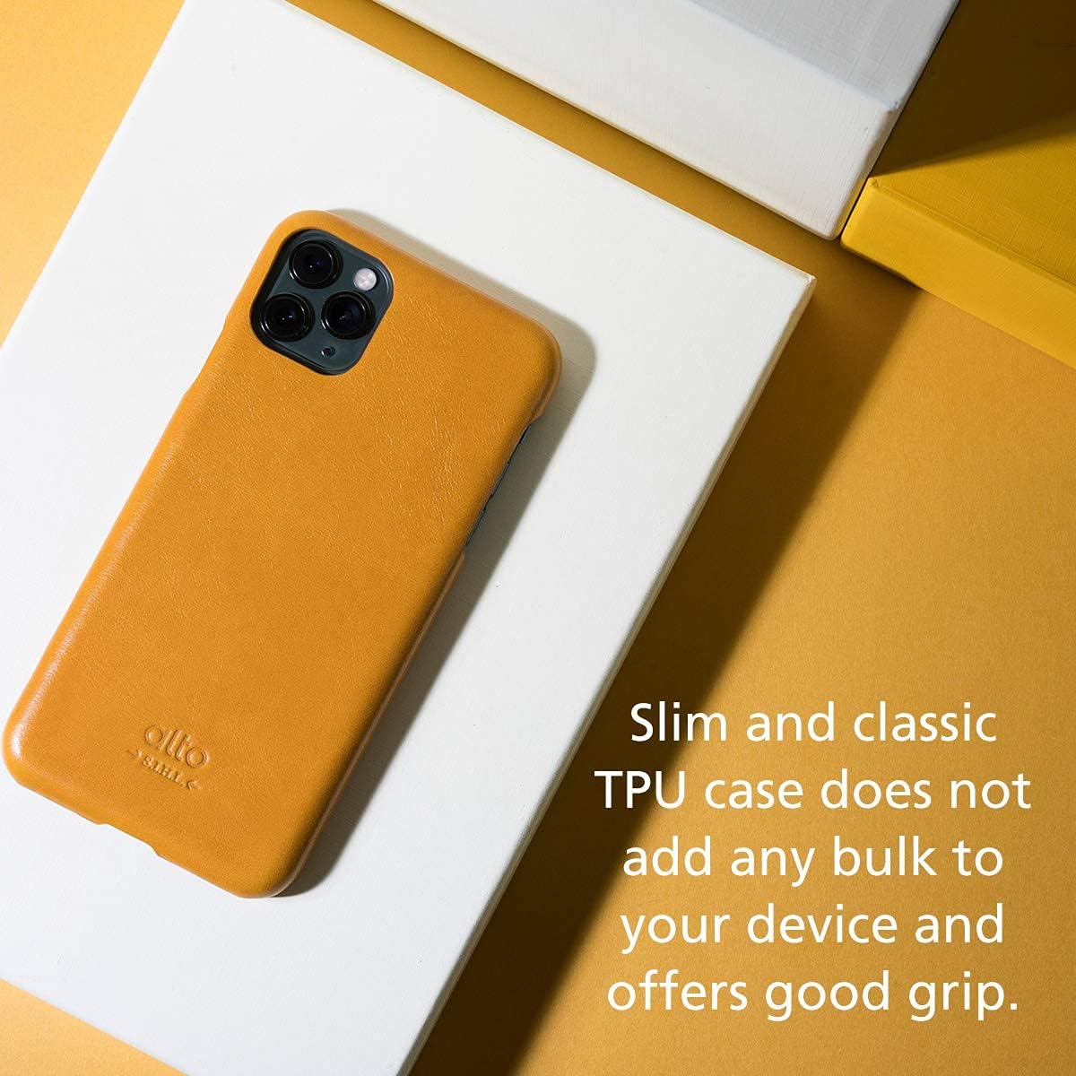 Get Special Price Alto Original Leather Case Designed for iPhone 11 Pro Max (6.5 inch 2019), Premium Italian Leather Phone Case (Caramel Brown)