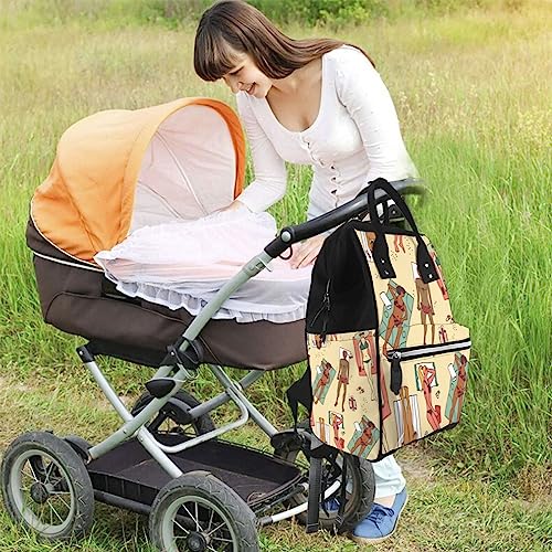 Sac à langer multifonction multicolore, le sac à dos de taille unique - 6