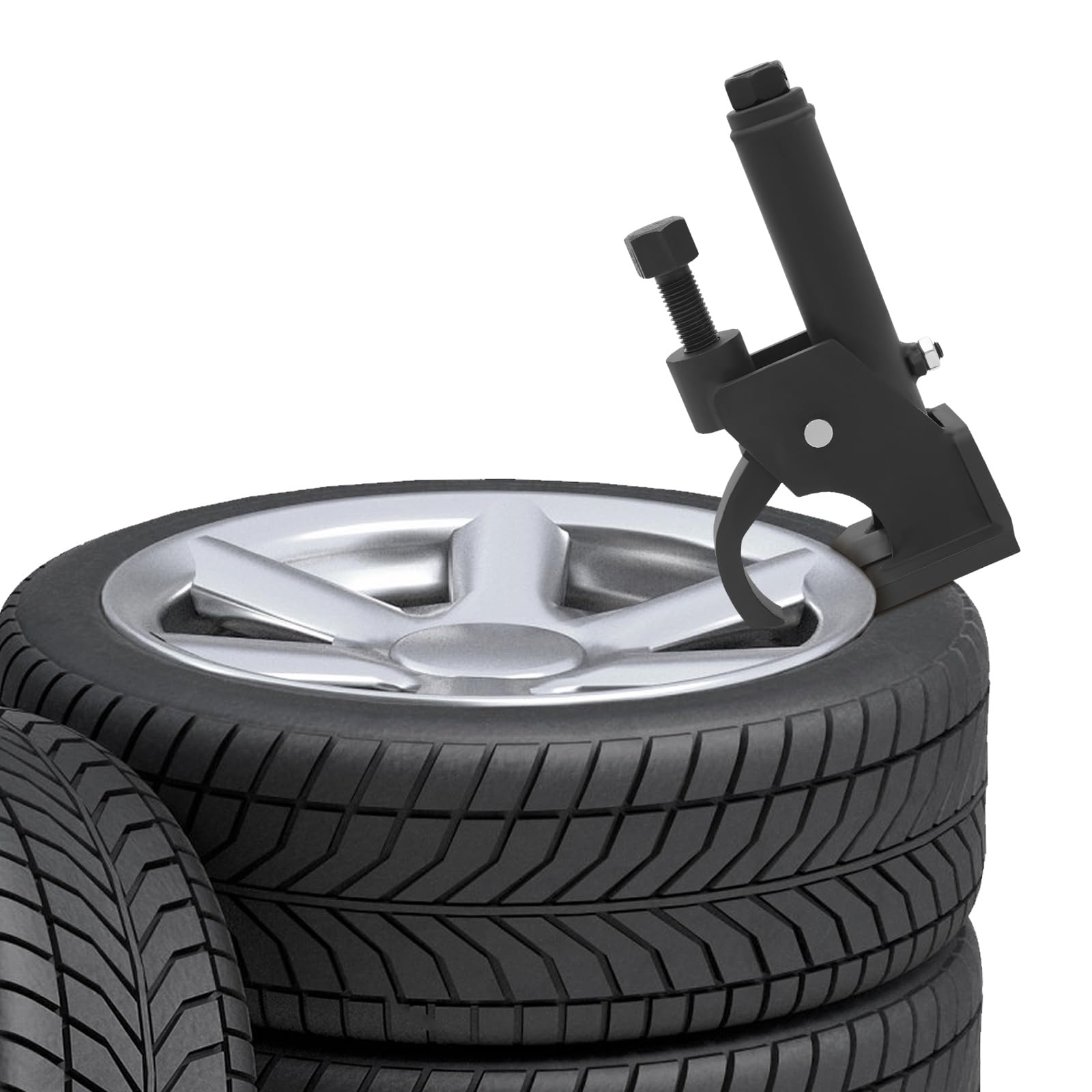 Desmontadora de neumáticos manual con compatibilidad de 38-42 pulgadas y estructura de acero para coche, camión, motocicleta, sin electricidad, 45 x 25 x 15 cm, manual negro