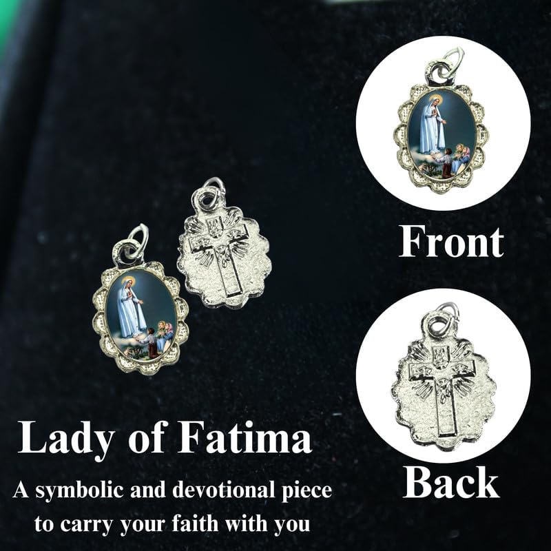 Catholica Shop Religious Wear Silver Tone Small Pendant - Devotional Medals with Assorted Images of Saints, Mary and Jesus. Favors, Keepsake, for Prayer, Faith & Daily Reflection, Pack of 6 - Image 5