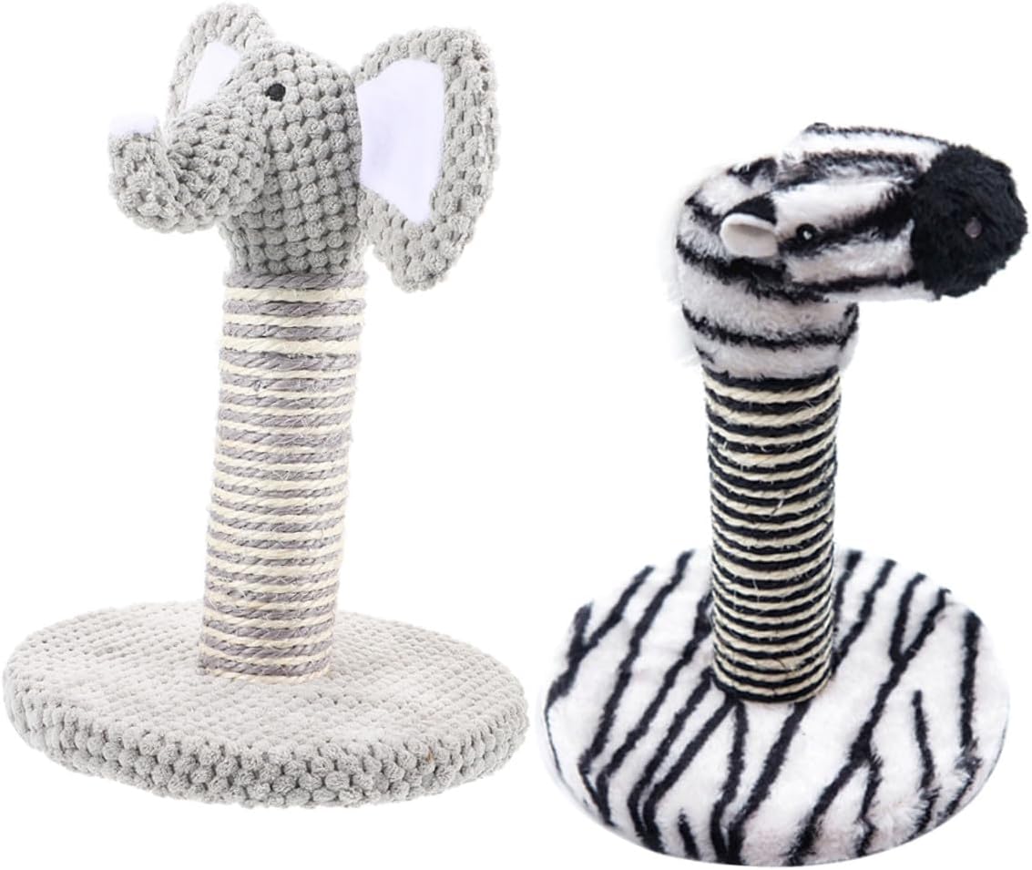 2pcs Cat Scratching Posts Kitten Climbing Frame Indoor Wear-Resistant Sisal Scratcher Poles Small Size Household Pet for Cats