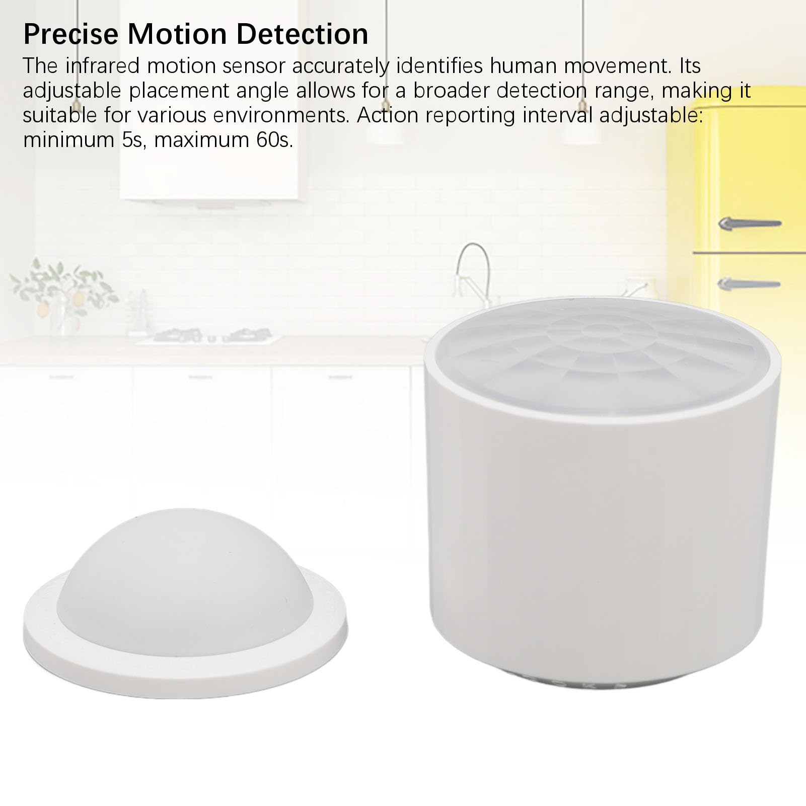 Jeanoko Sensore di Movimento Intelligente Bluetooth 5.0 con Rilevamento PIR per Domotica e Controllo della Luce Ambientale - 1 unità