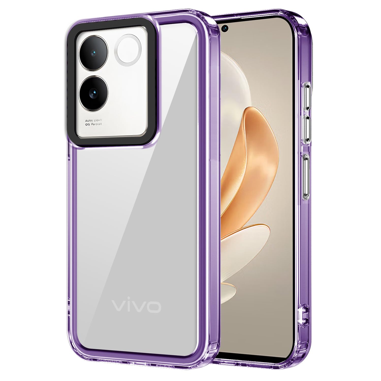 Kapa Warrior Acrylic Clear Back Cover for IQOO Z7 Pro | Slim Shockproof [Military Grade Protection] Hybrid Bumper Case (Purple Sides) (B0CNJGK1NZ) Amazon Price History, Amazon Price Tracker