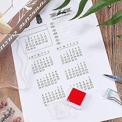 Mixed Calender Planner Week Month Clear Stamps For Card Making Decoration Diy Scrapbooking, Schedule Silicone Transparent Seal Stamps For Embossing Album Decor Craft. #TOP2