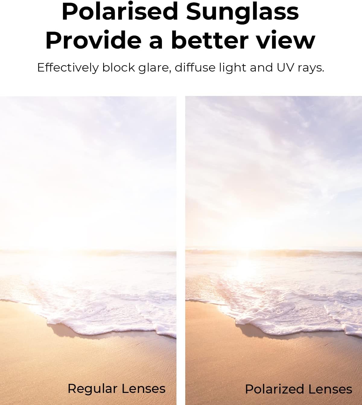 BENEUNDER Polarized Sunglasses for Men Women, Ultra Lightweight Folding Sunglasses with Organizer - Image 3