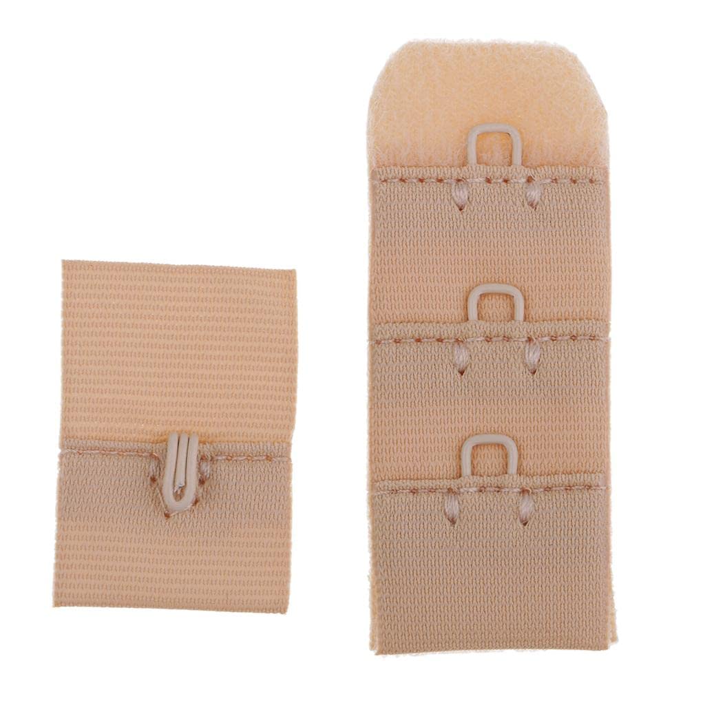 1 Set 1 Hook 3 Rows Bra Extenders Elastic Stretchy Bra Strap Extension Nude Clothing Shoes & Accessories | Womens Clothing | Intimates & Sleep | Breast Forms Enhancers-image-14