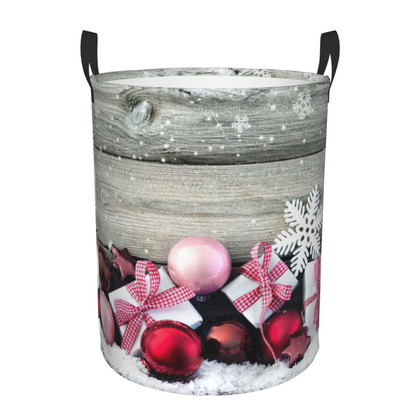 Panier à linge haut avec imprimé Noël pour le rangement de couvertures de chambre