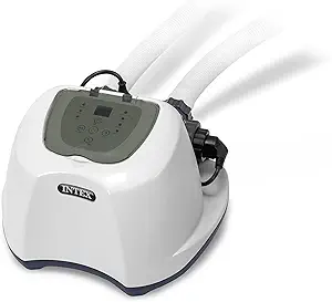 INTEX QS500 Krystal Clear Saltwater Chlorine System for Above Ground Pools: Keeps Water Clear  Removes Bacteria  Reduces Chemical Use  Sleek Control Panel with Buttons  Up to 7000 Gallon Pools