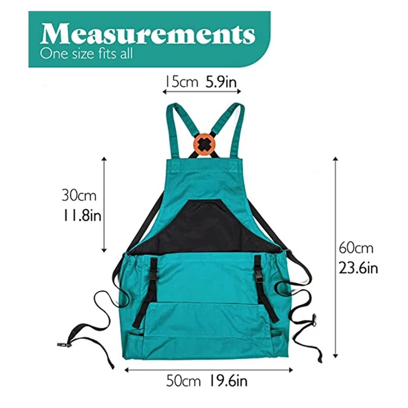 Gardening Tools Apron Wodoodporna torba do przechowywania ogrodu z tkaniny Oxford, duża kieszeń, na fartuch