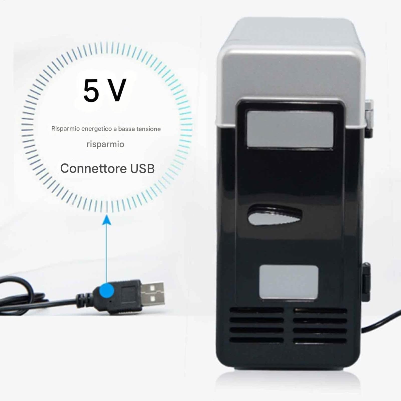 Frigo USB Per Bevande - Macchina Portatile Per Scaldare Le Bevande, Dispositivo Alimentato Da Mini Frigorifero, Apparecchio Compatto Per La Conservazione Degli Alimenti | Allestimento Del Dormitorio