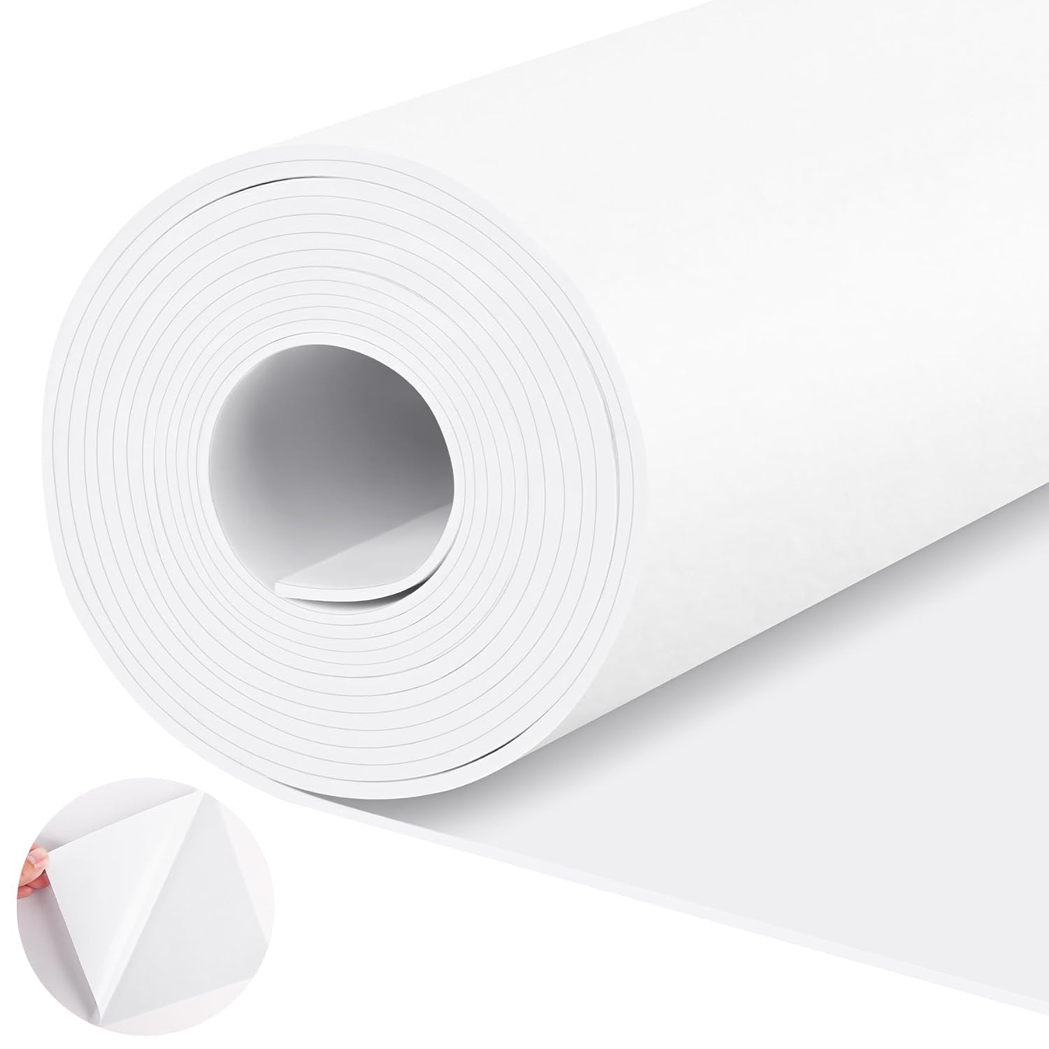 ToLanbbt Rouleau de mousse EVA auto-adhésif, 1 cm d'épaisseur, 30,5 x 150 cm, feuilles blanches en mousse EVA à cellules fermées, rembourrage insonorisant résistant aux intempéries pour automobile