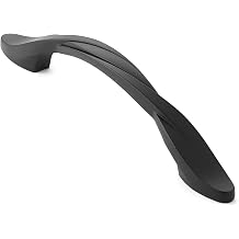 CAULDHAM 10 Pack Solid Braided Kitchen Cabinet Pulls Handles 5" Hole Centers - Drawer/Door Hardware - Style M260 - Matte Black
