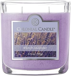 French Lavender Scented Jar Candle, 2 Wick, 3.5 oz, Mottled Wax Candle