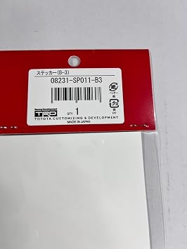 TRD B Type Sticker B 3 08231 SP011 B3
