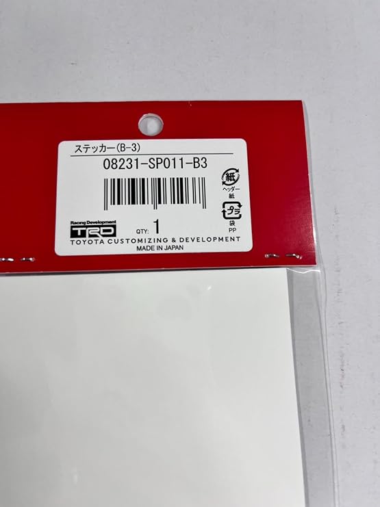TRD B Type Sticker B 3 08231 SP011 B3