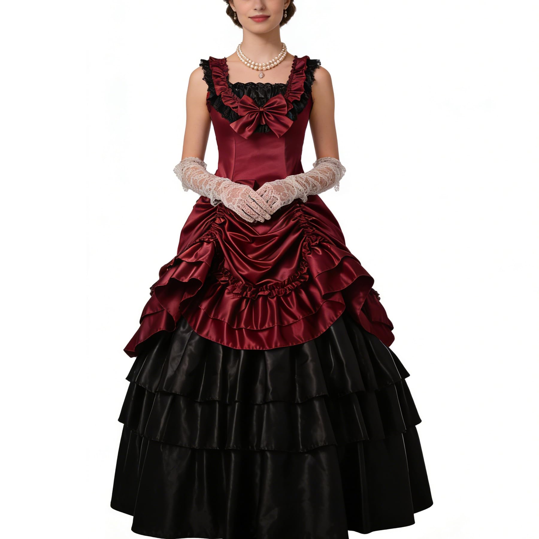 BPURB Women's Victorian Costume Renaissance Gothic Gown