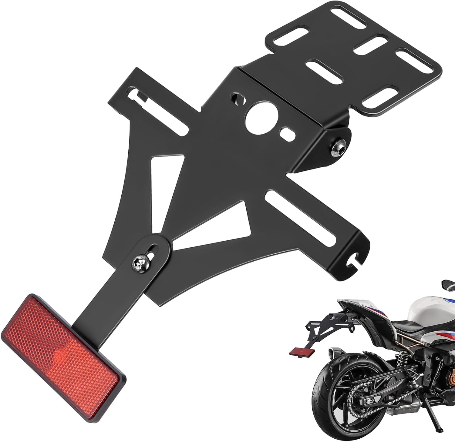 Portatarga Moto per Honda X-ADV 750 XADV 750 Forza 750 2021 2022 2023 2024 2025, Portatarga Moto in Lega di Alluminio Moto Portatarga Targhe Angolo RegolabileSet Conversione Posteriore