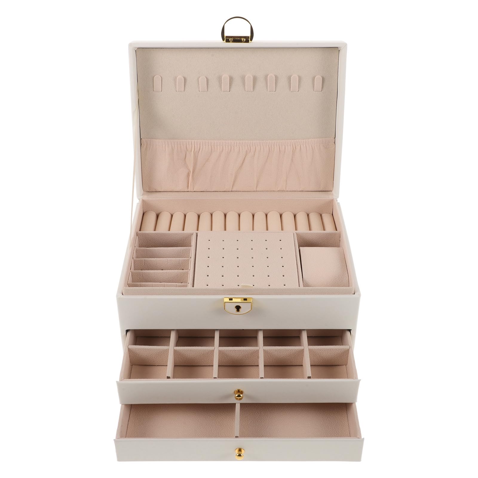 Boîte à bijoux 3 couches pour éviter les colliers emmêlés