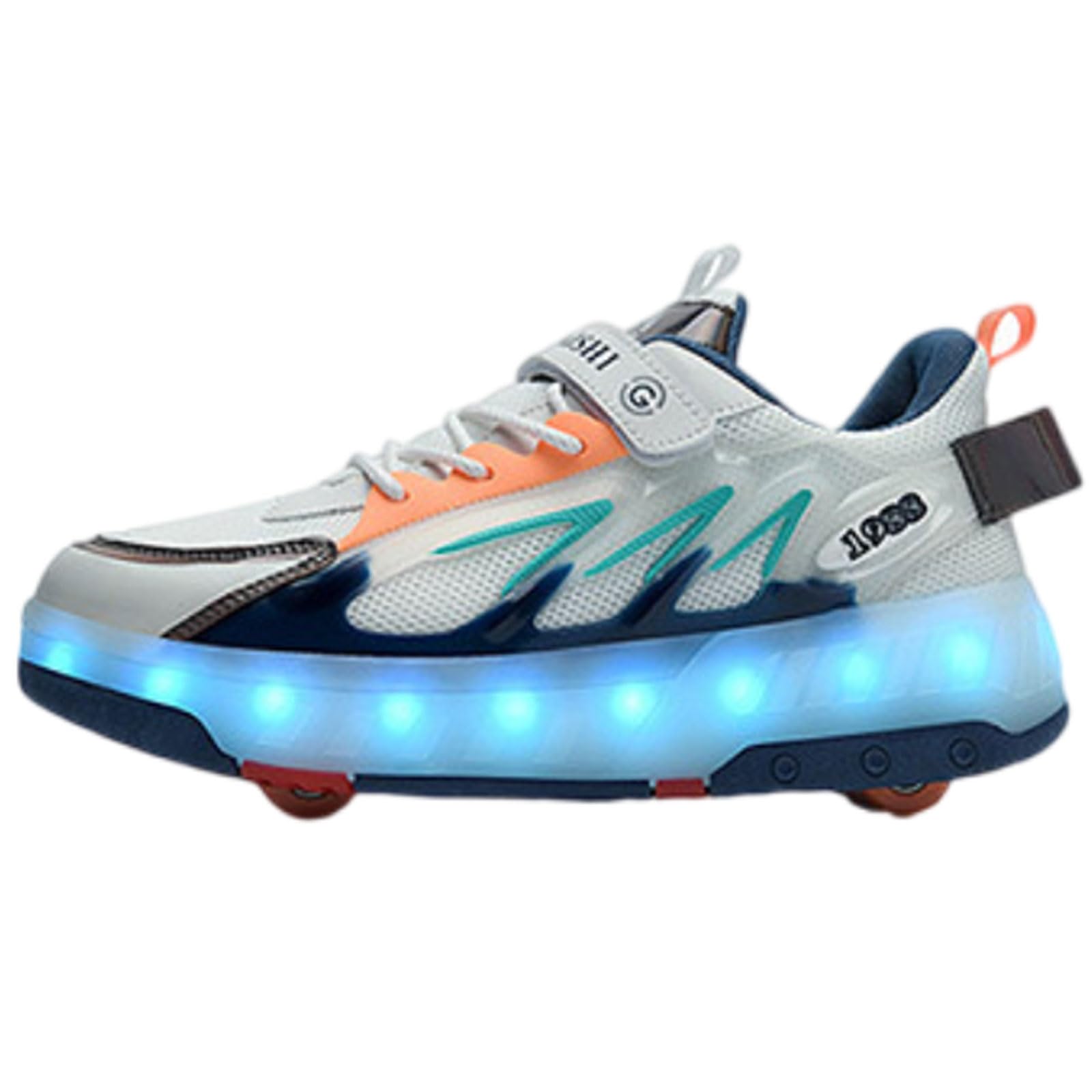 Zapatillas Deportivas con Ruedas para niños,Zapatos con Ruedas y LED Luces para Niña,2 en 1 Zapatillas con Ruedas,2 en 1,Comodidad,para Regalos de cumpleaños y Navidad