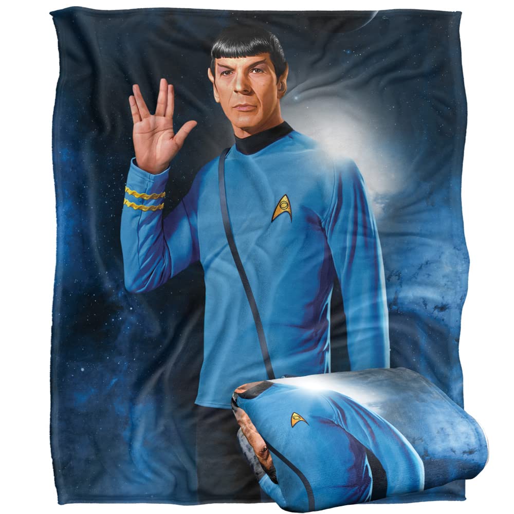Star Trek Spock Silky Touch Super Soft Throw Blanket 152 X 127 cm, White