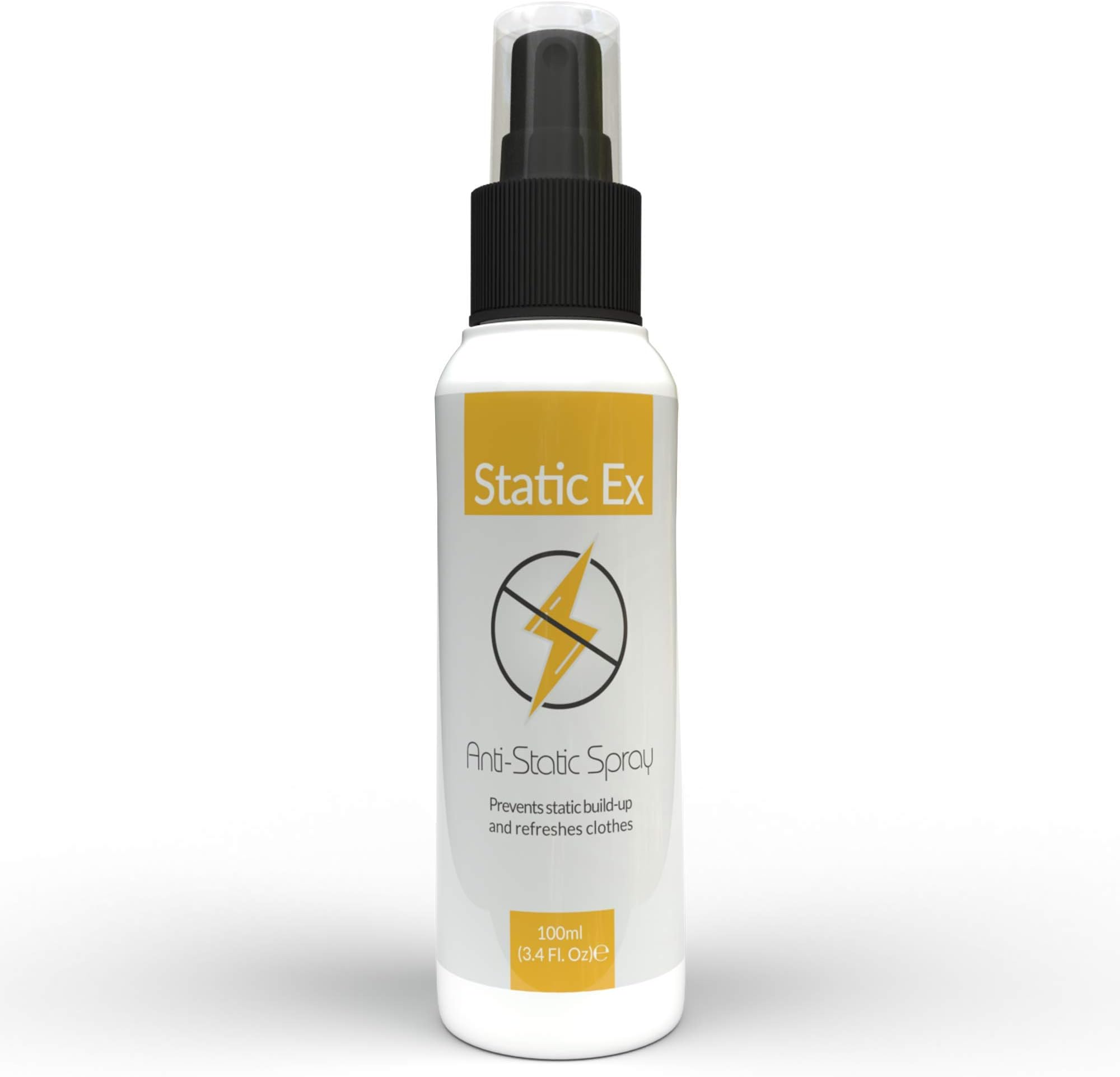 StaticEx Anti Static Spray For Clothes - Anti Static Spray For Furniture & Clothes - Ideal Wrinkle Releaser Spray For Clothes, Alternative To Anti Static Cream & Anti-Static Dryer Balls, 3.4 Fl Oz