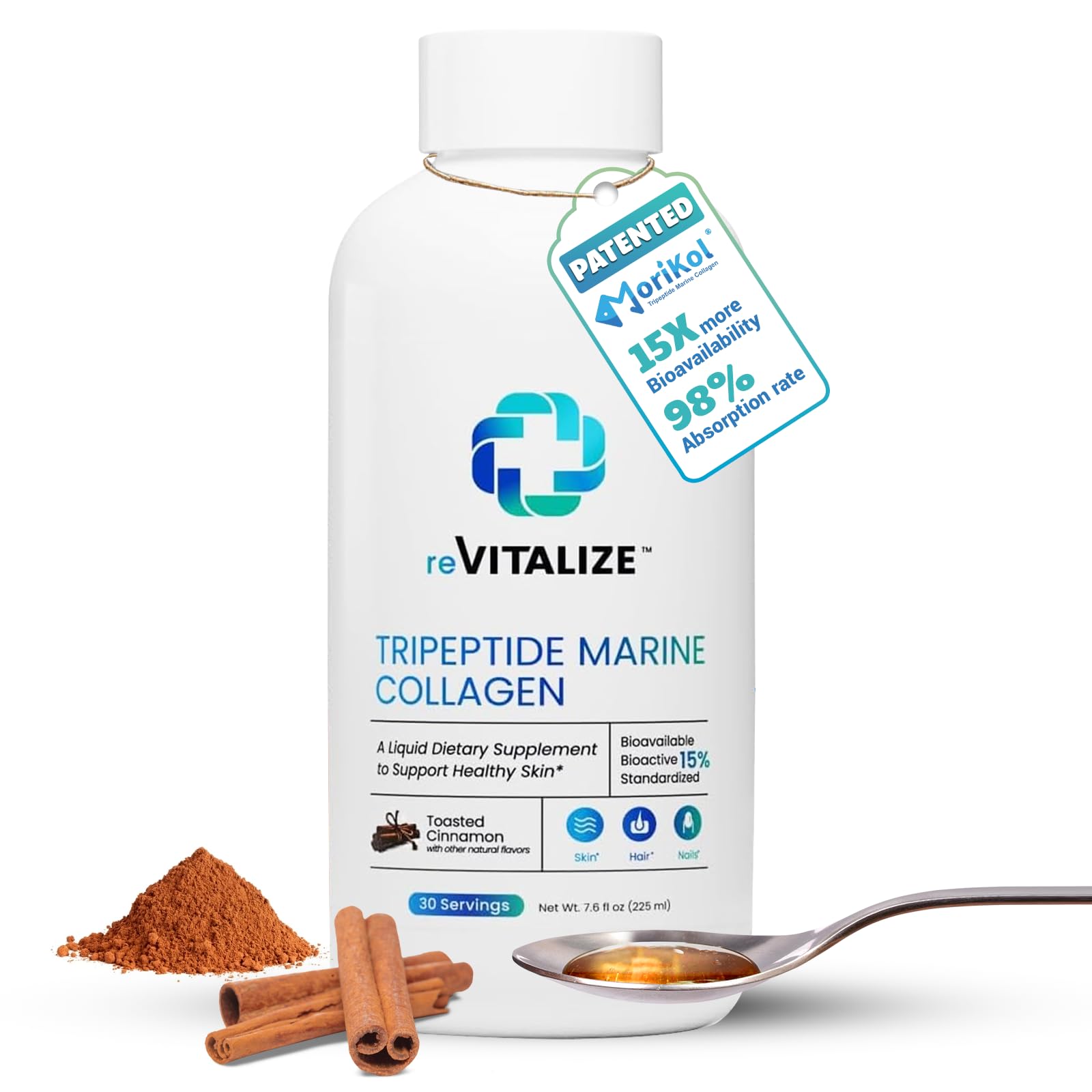 REVITALIZE Anti-Aging and Skin Renewal Tripeptide Supplement for Hair Skin and Nails and NAD Supplement Anti-Aging 30 Servings