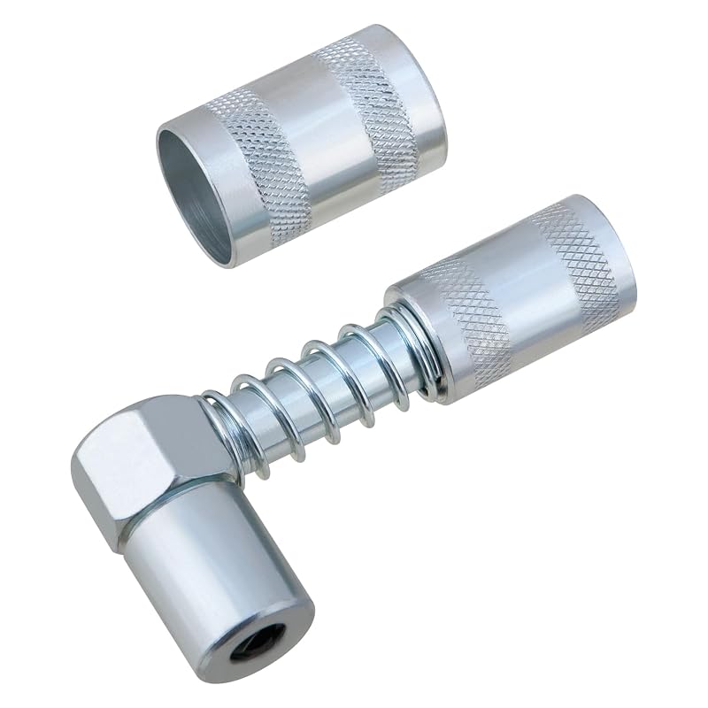 Acoplador articulado de 90° para engraxadeira Performance Tool W54225, rosca NPT de 3,175 mm (1/8 pol.), acabamento cromado