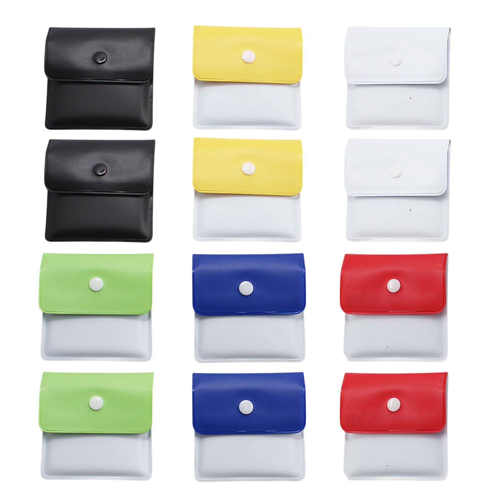 SAIIURV 12 Pieces Pocket Ashtray Ash Pouch Portable Cigarette Ash Fireproof PVC Odorless Ashtray for Smoker Outdoor Travel 6 Colors (12 pcs)