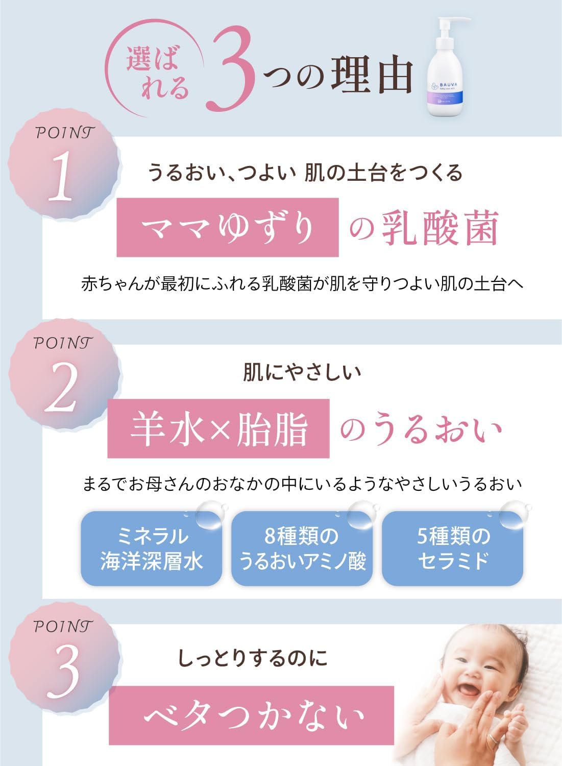 【皮膚科医と開発】ベビーローション バウバ 肌荒れを防ぐ 150ml 低刺激 高保湿 ベビークリーム 赤ちゃん 保湿 無添加 新生児 BAUVA ケラッタ