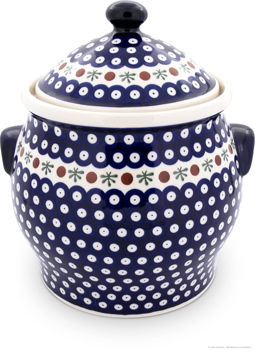 Bunzlauer Keramik Kartoffeltopf/Mehrzwecktopf/Keramiktopf 5 Liter Dekor 41