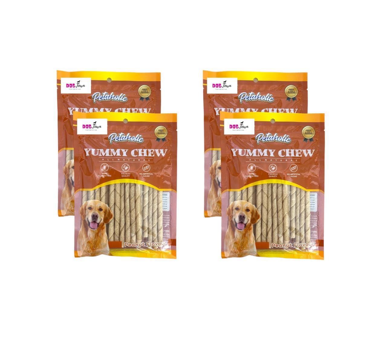 DOGTOWN Petaholic Yummy Chew Sticks Treat for Dog for All Life Stages Pack of 4 Peanut Flavor (B0C9HX6F17) Amazon Price History, Amazon Price Tracker