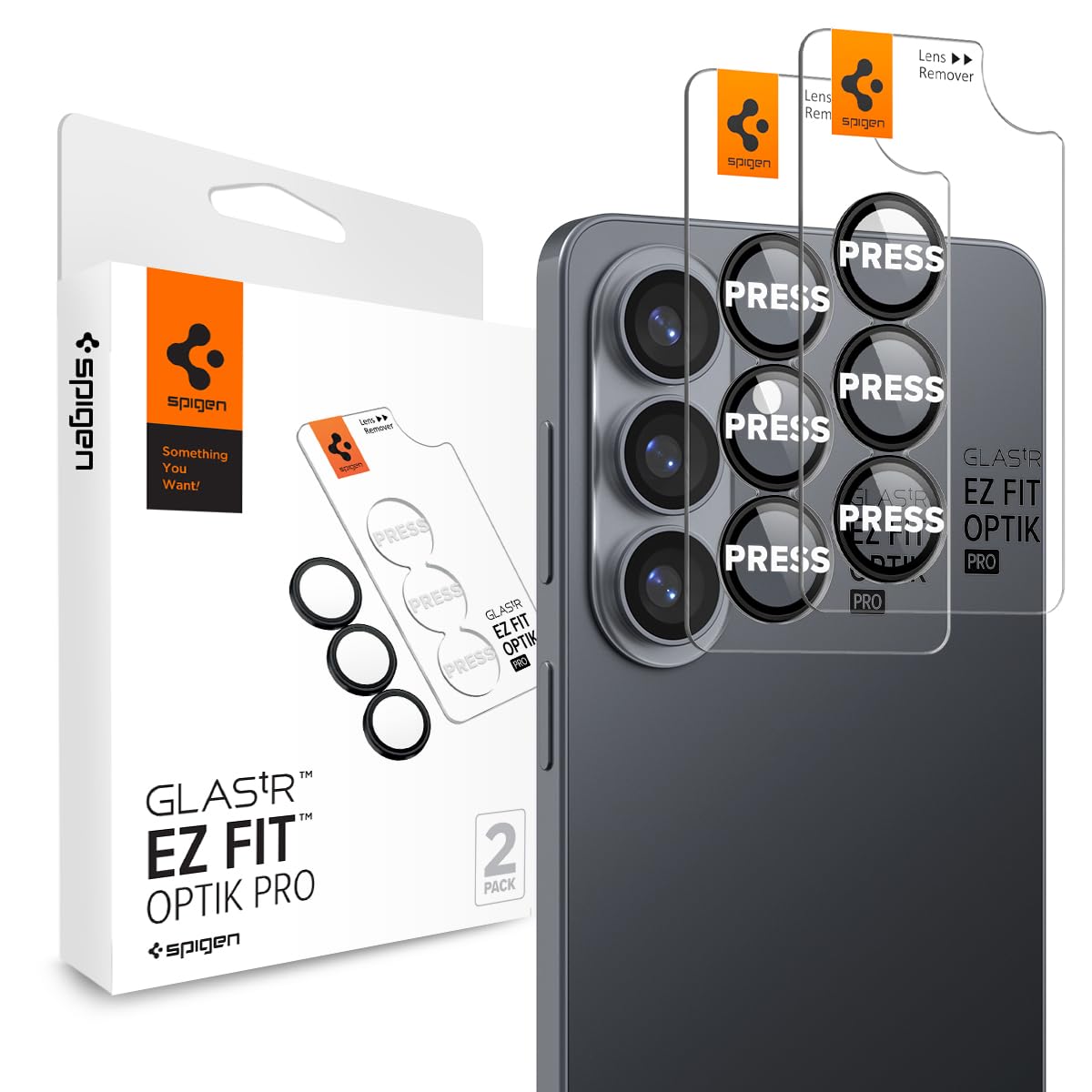 Spigen Camera Lens Screen Protector [GlasTR EZ Fit Optik Pro] Designed for Galaxy S26 Plus [Case Friendly][2 Pack]
