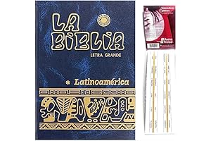 Biblia Catolica Latinoamericana Letra Grande Edicion Cartone en Español (Azul) con Señalador Biblico