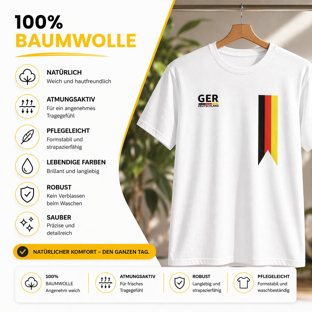Maglia Germania Coppa del Mondo 2026 - per Uomo & Donna - per Il Campionato Mondiale di Calcio - Articolo da Tifoso Germany, Bianco, XL - 4