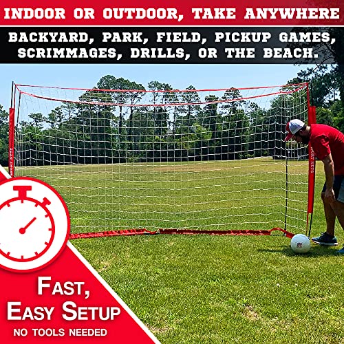 Portable Soccer Goal - Bow Frame Soccer Net With Carry Bag - Indoor And Outdoor Soccer Goal For Field Or Practice Games - 4 Different (6 Feet W X 4 Feet H) #TOP2