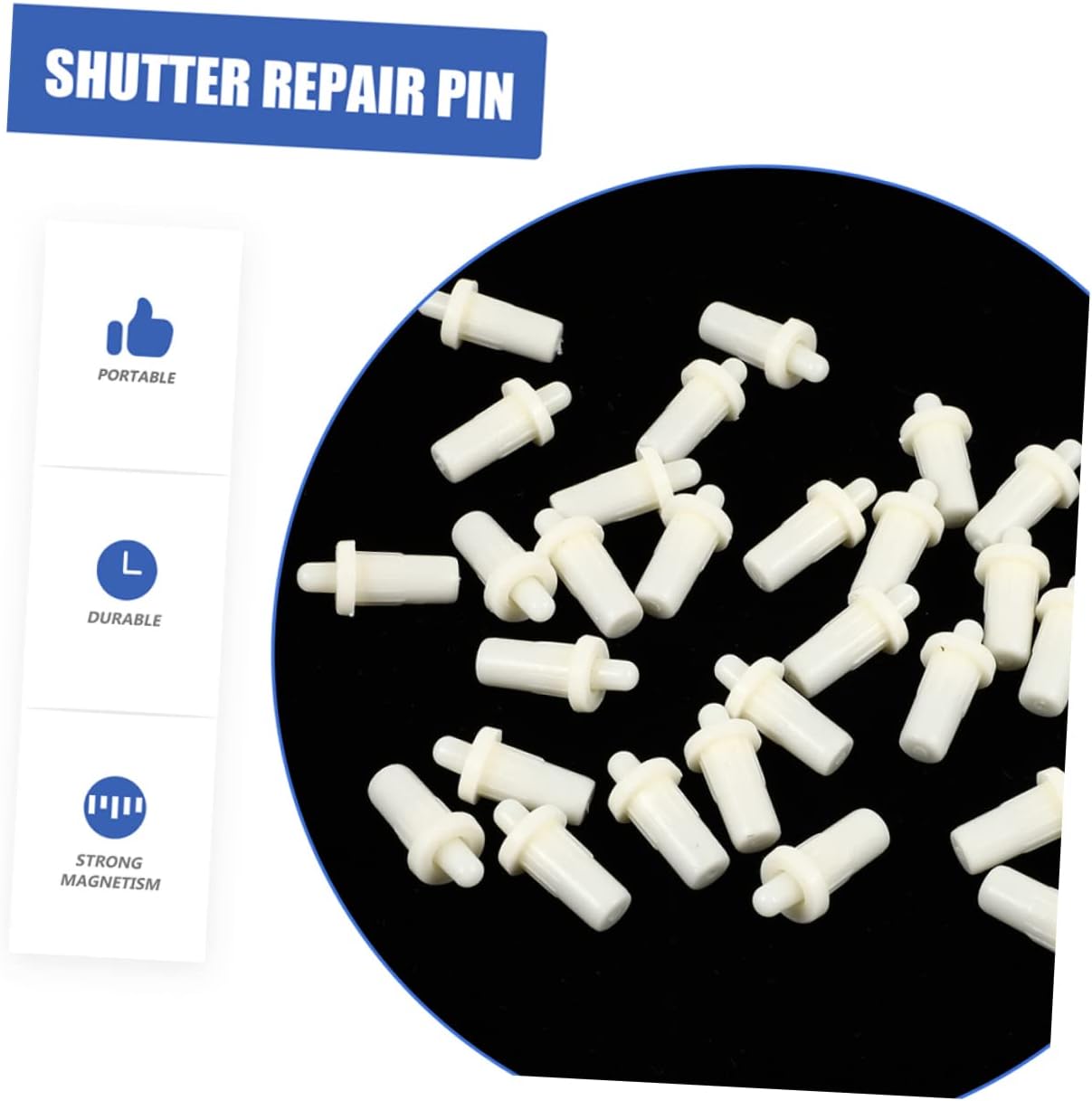40pcs Shutter Replacement Pin Set Spring Loaded Repair for and Cabinet Repairs for Shutter Parts
