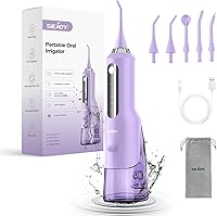 Vista 1 de Sejoy Hilo dental de agua, 2025 irrigador bucal para dientes recargables, irrigador oral para viajes en casa, oficina, 9.1 fl oz IPX7 impermeable, 5
