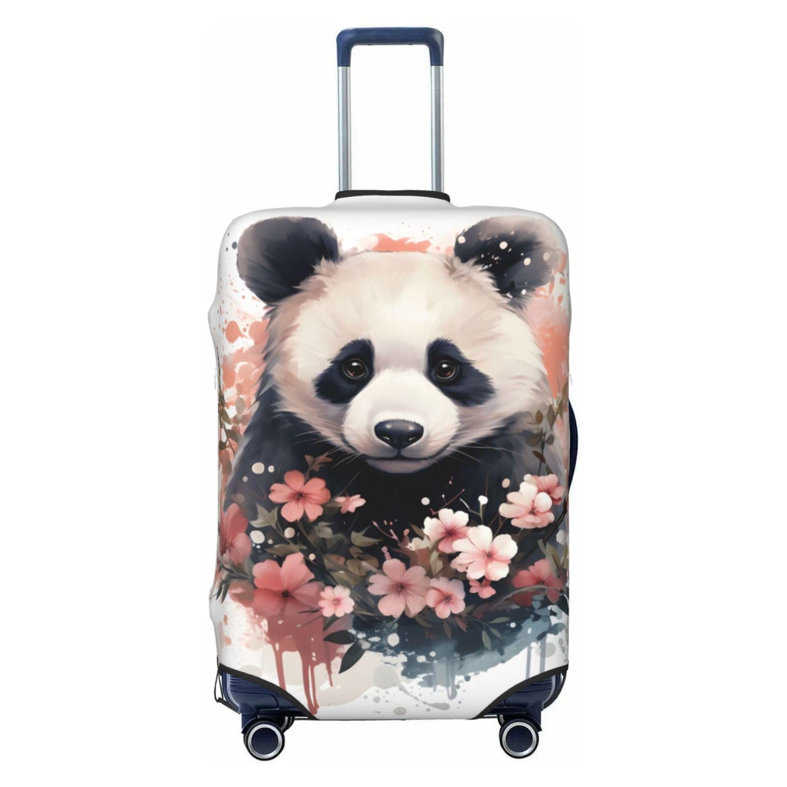 Kofferabdeckungen, Kofferschutzhülle mit Blumen-Panda-Motiv, 18–32 Zoll(M)