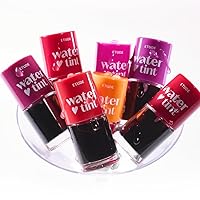 Vista 6 de ETUDE Dear Darling Water Tint – Cherry Ade (0.32 onzas) Tinte labial de color vivo con acabado hidratante sin peso y no pegajoso Tinte de labios