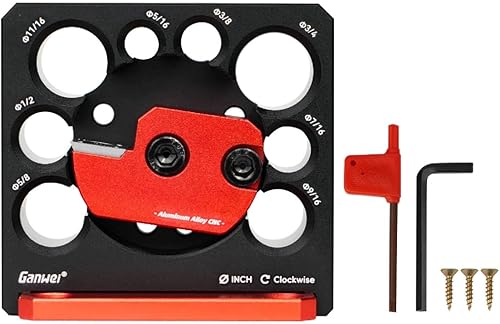 Miniatura 1 de Kit de plantillas para hacer clavijas de 8 agujeros con cuchillas de carburo, herramienta auxiliar de varilla redonda para carpintería métrica y en