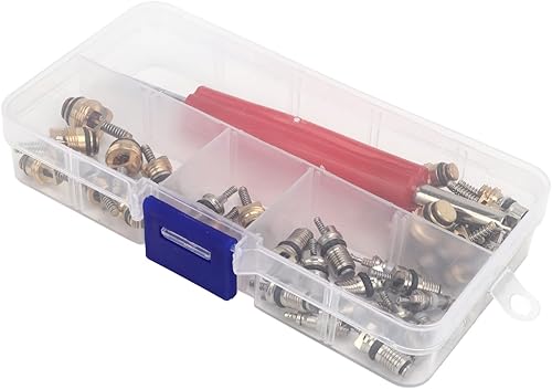 Miniatura 4 de Kit de núcleo de válvula maestra de CA, núcleo de válvula de aire acondicionado con herramienta removedora, núcleos de válvula de refrigeración