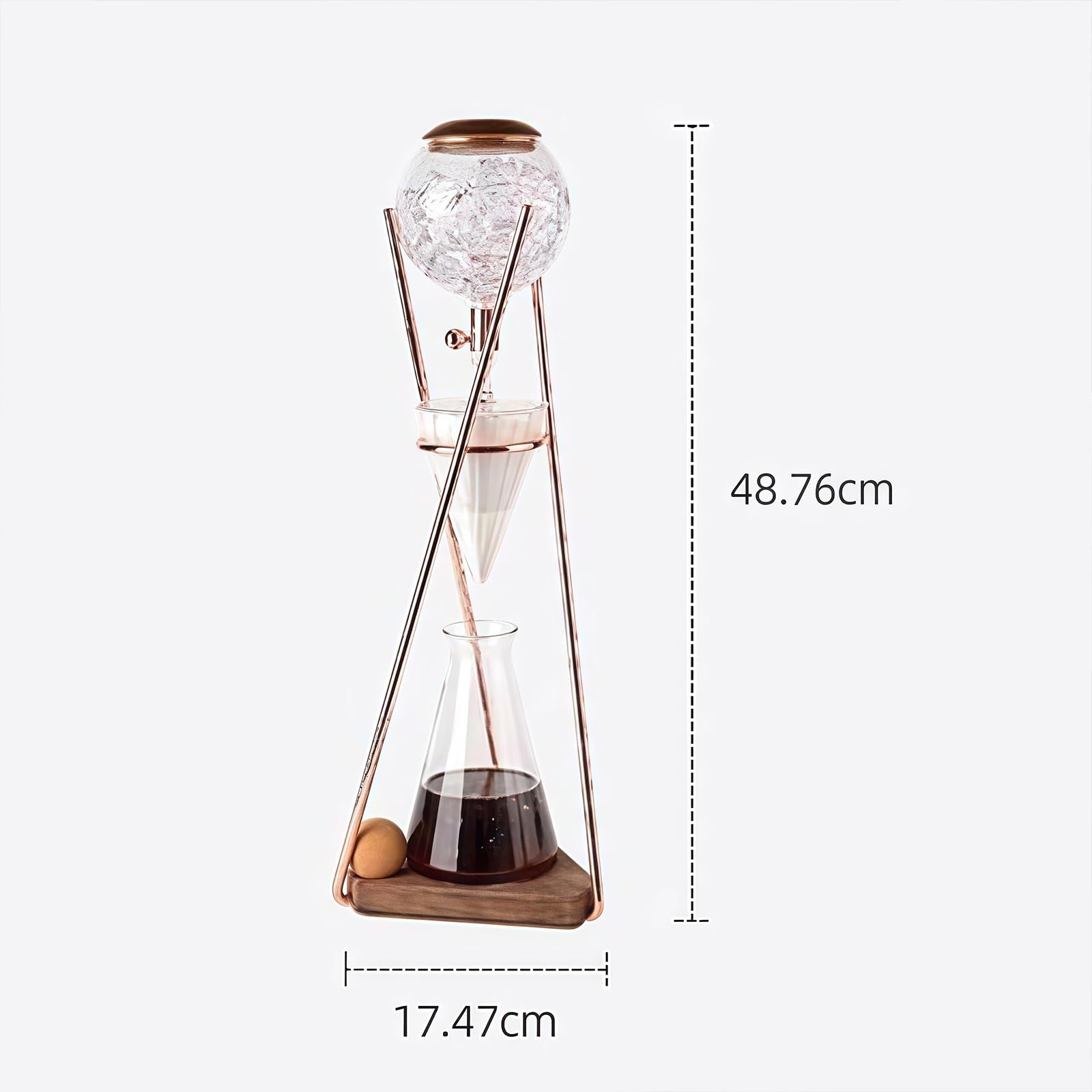 500 ml, ekspres do kawy mrożonej Cold Brew z technologią Slow Drip, regulowana prędkość kapania, ekspres do kawy Cold Brew z ramą ze stali nierdzewnej, przygotowuje 3-5 filiżanek