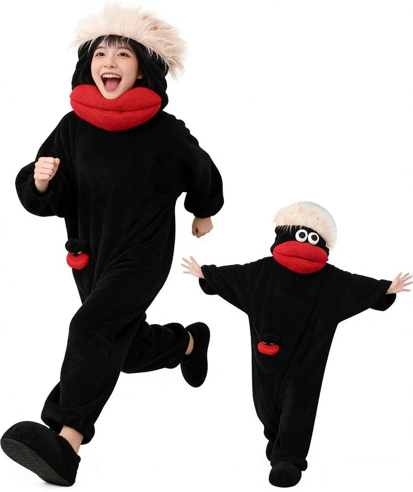 Ybing Tuta da notte per adulti, costume di carnevale, pigiama in pile