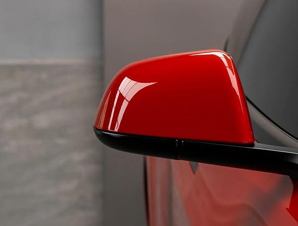 NewL High Gloss Red Vinyl Wrap Self Adhesive Air Release Bubble Outdoor Rated for Automotive Use (30cm x 150cm) - 2