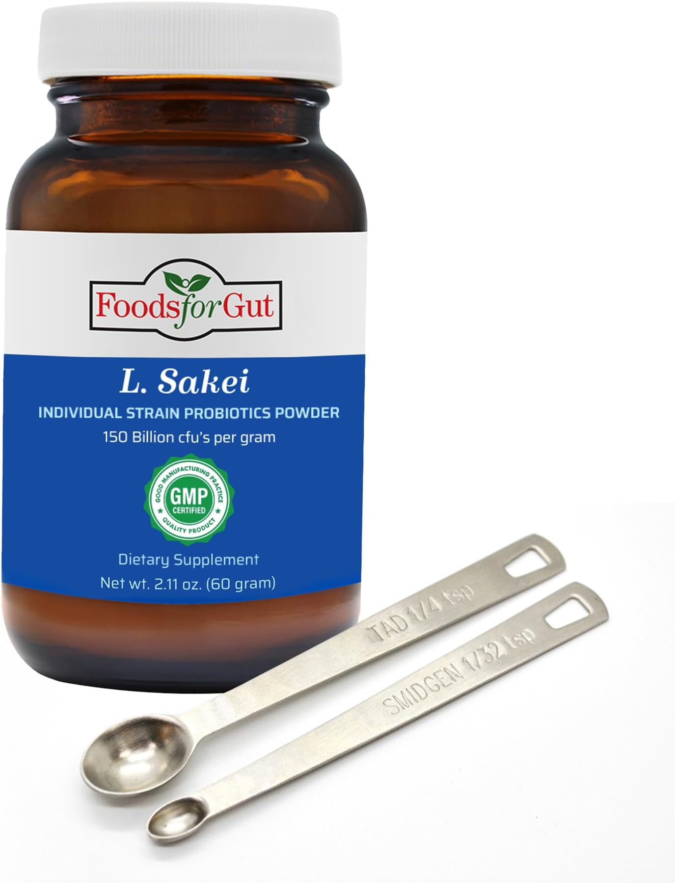 Lactobacillus Sakei Probiotic Powder 150 Billion cfu's | Made in USA | No Additives | Direct from Manufacturer | No Third-Party Storage | Sinus and Sinusitis Relief | L. Sakei | 60 Grams (2.11 Oz)