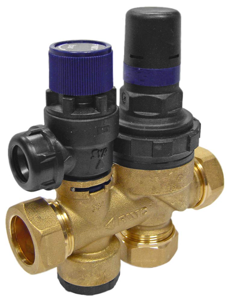 Oso Hot Water 22Mm 2.1/8.0 Bar 1 Piece Multibloc Control Valve - 355045