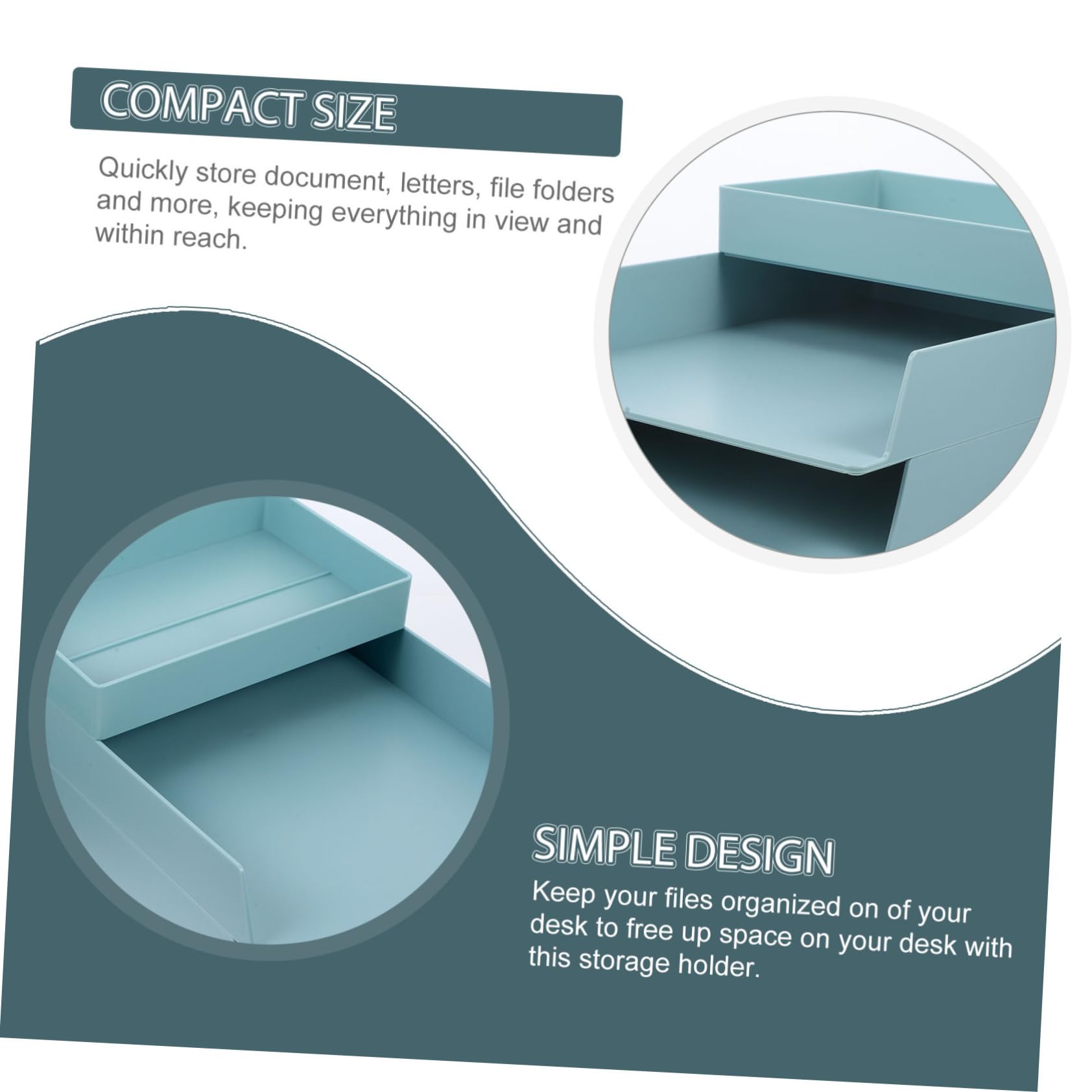 Caja Organizadora Apilable para Abs Azul Soporte para Archivos de Unidades Contenedor de Papelería para Oficina y Estudio