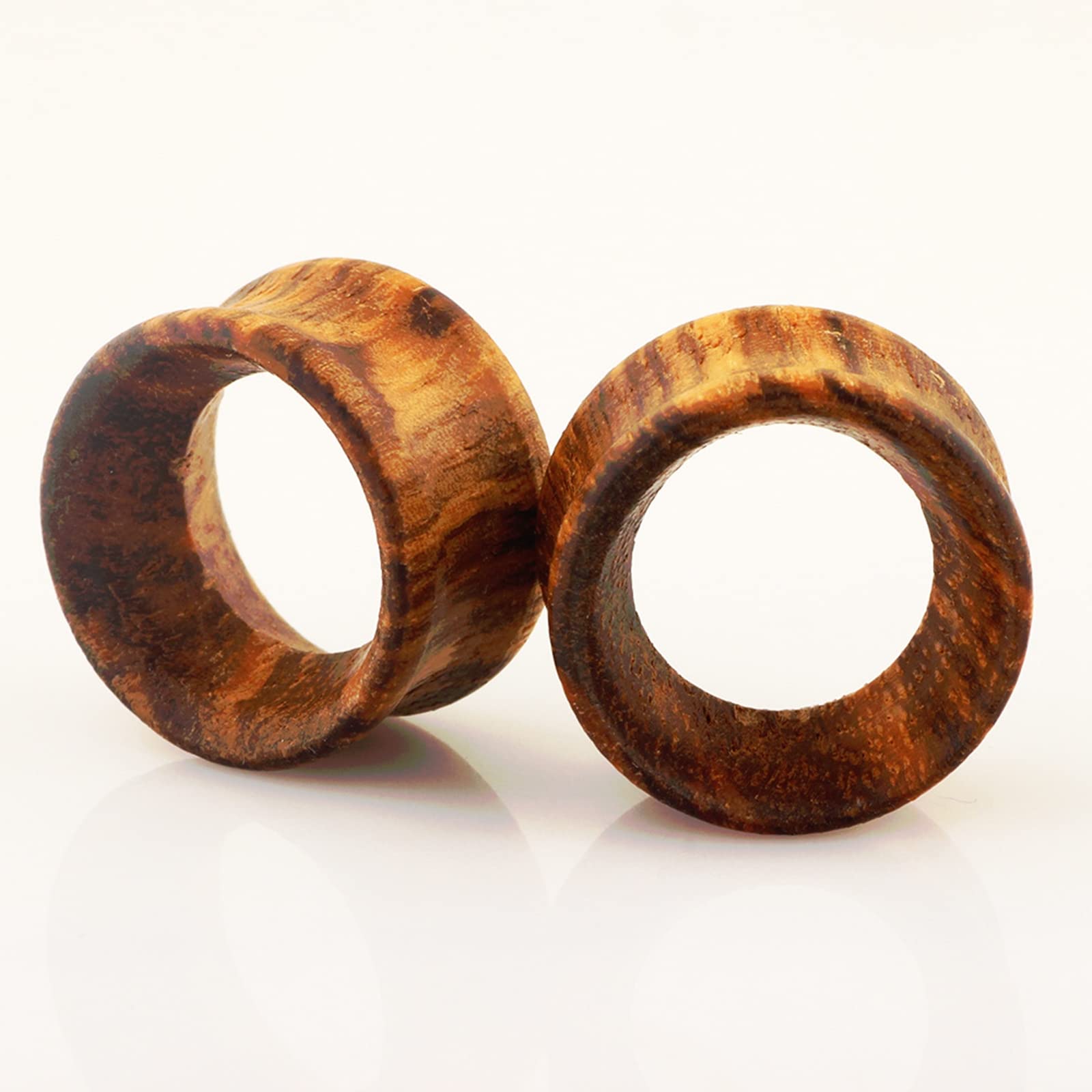 KnBoB 2PCS Wood Gauges for Ears 2G 6MM Wood, Unique Stretcher Expander Piecing Jewelry for Ear Wooden Hoop
