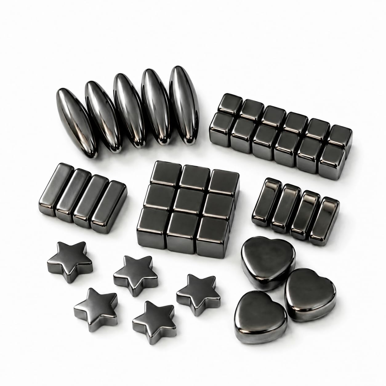 Magnetic Toy Set for Kids & Adults (Pack of 30) | Powerful Mini Magnets for DIY Art & Craft, Table Top Magnetic Board Game, Stress Relief Desk Toy, Refrigerator Magnets | Best Gift-image-27